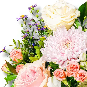 Italy flowers  -  Mum’s Joy: Anastasia and Aster Flower Bouquet/Arrangement