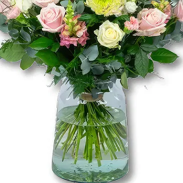 Holland flowers  -  Pink Sympathy Bouquet + Vase Flower Bouquet/Arrangement