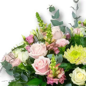 Holland flowers  -  Pink Sympathy Bouquet + Vase Flower Bouquet/Arrangement