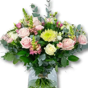 Holland flowers  -  Pink Sympathy Bouquet + Vase Flower Bouquet/Arrangement