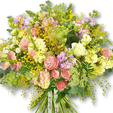 United Arab Emirates flowers  -  Fresh Pastel Flower Mix with Eucalyptus Flower Bouquet/Arrangement