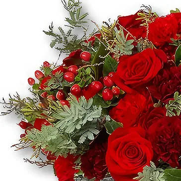 An-Najadah blomster- Romantisk rød blomsteroppsats Blomsterarrangementer bukett