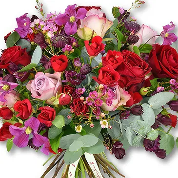 United Arab Emirates flowers  -  Romantic Red and Purple Rose Bouquet Flower Bouquet/Arrangement