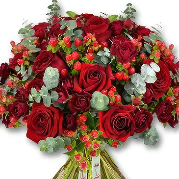 United Arab Emirates flowers  -  Elegant Red Rose and Spray Rose  Flower Bouquet/Arrangement