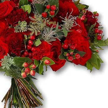 United Arab Emirates flowers  -  Romantic Red Rose and Carnation Flower Bouquet/Arrangement