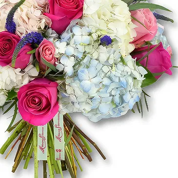 United Arab Emirates flowers  -  Colorful Hydrangea and Rose Bouquet  Flower Bouquet/Arrangement