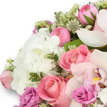 Garhoud flowers  -  Romantic White and Pink Flower Bouquet Flower Bouquet/Arrangement