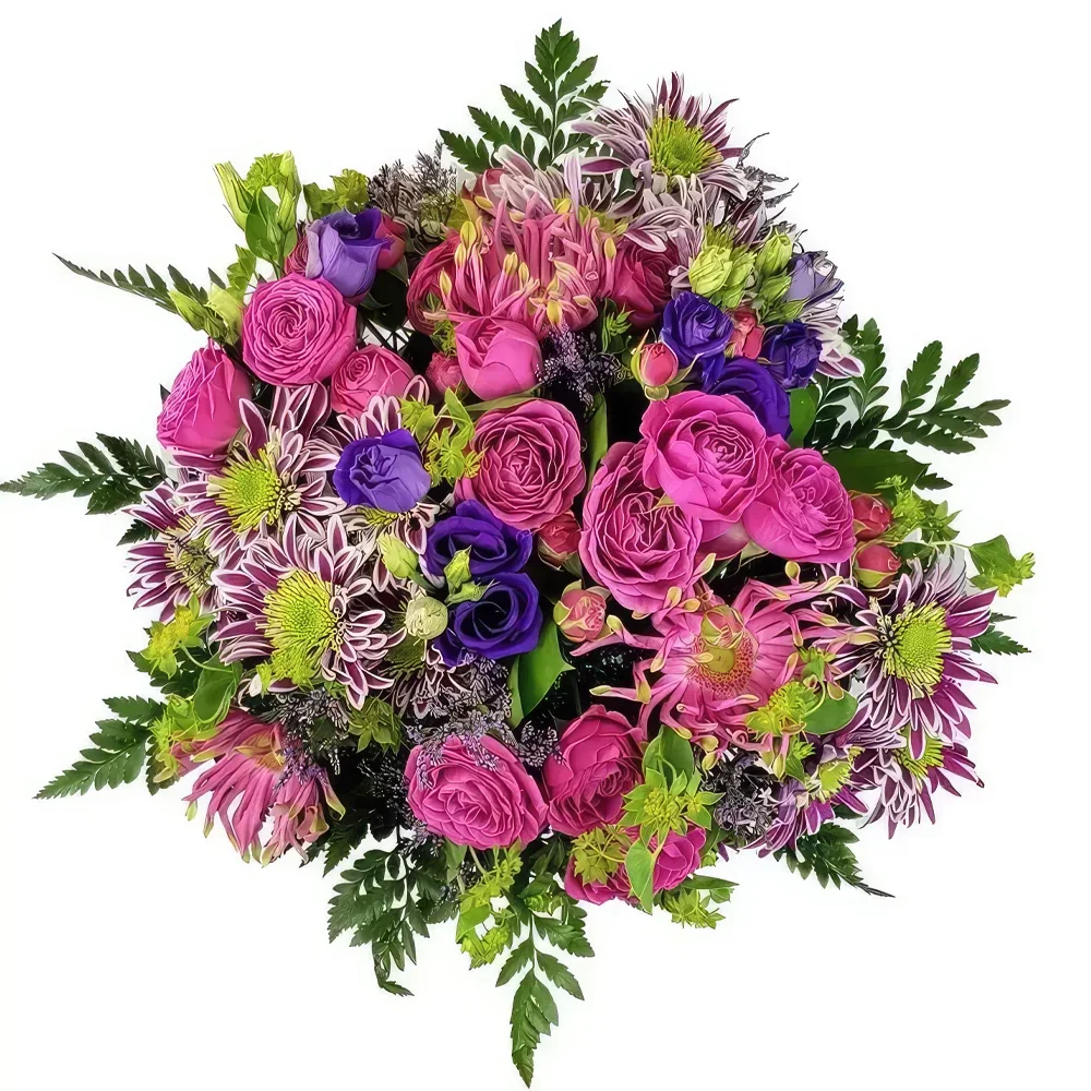 بائع زهور باسل- الوردي زيبرا باقة الزهور