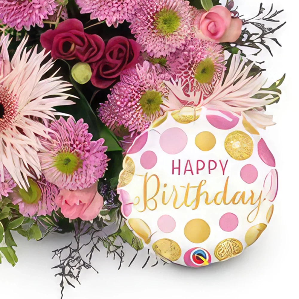 Planken-virágok- Boldog születésnapot Virágkötészeti csokor