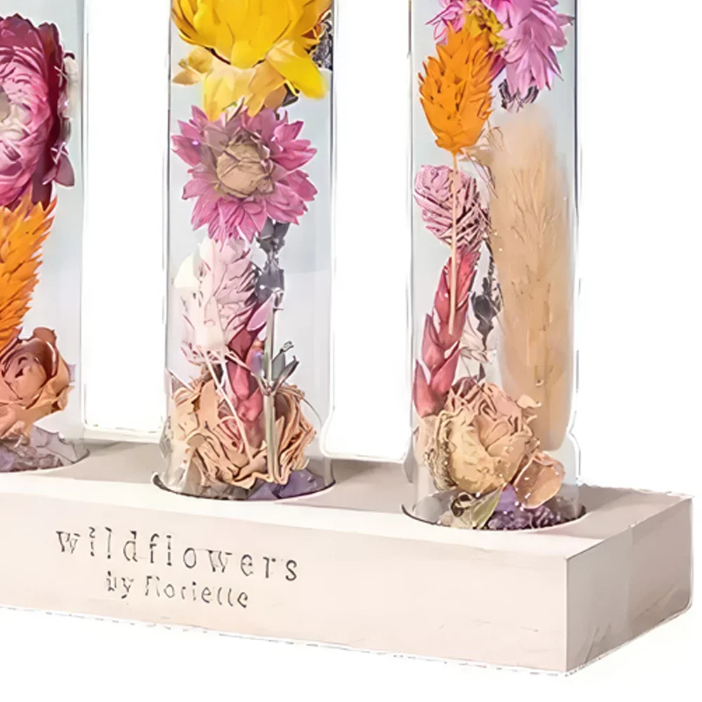 Oberland-virágok- Üzenetüveg Virágkötészeti csokor