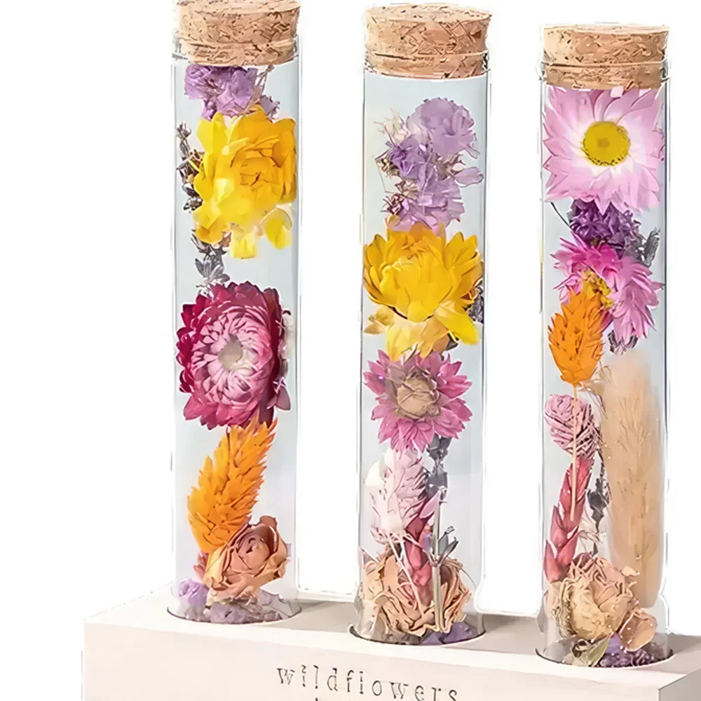Oberland-virágok- Üzenetüveg Virágkötészeti csokor