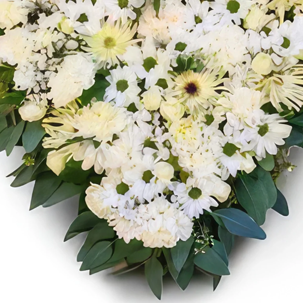 Ζυρίχη λουλούδια- λευκή καρδιά Μπουκέτο/ρύθμιση λουλουδιών