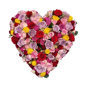 fiorista fiori di Schellenberg- Cuore colorato Bouquet floreale