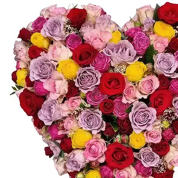 fiorista fiori di Schellenberg- Cuore colorato Bouquet floreale