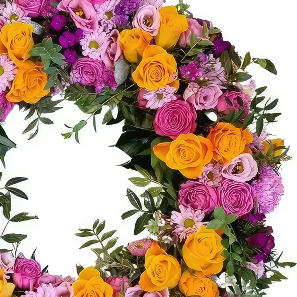 Bazel bloemen bloemist- Oranje condoleances Boeket/bloemstuk