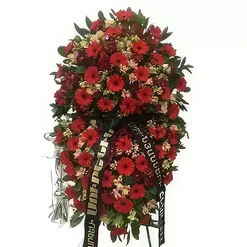 Getk Blumen Florist- Roter Kranz Blumen Lieferung