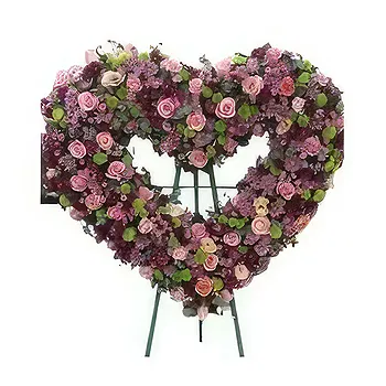 Getk Blumen Florist- Herzkranz Blumen Lieferung
