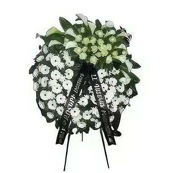Getk Blumen Florist- Weißer Kranz Blumen Lieferung