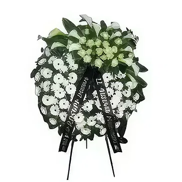 Getk Blumen Florist- Weißer Kranz Bouquet/Blumenschmuck