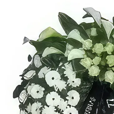 Getk Blumen Florist- Weißer Kranz Bouquet/Blumenschmuck
