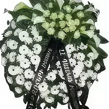 Getk Blumen Florist- Weißer Kranz Bouquet/Blumenschmuck