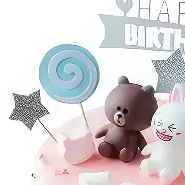 Rongxian flowers  -  Cream Cute Cake Flower Bouquet/Arrangement
