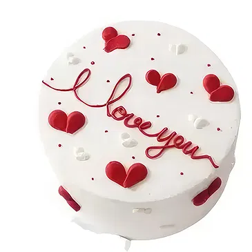 Hutubi Xian flowers  -  Cream Round Cake Flower Bouquet/Arrangement