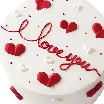Hutubi Xian flowers  -  Cream Round Cake Flower Bouquet/Arrangement