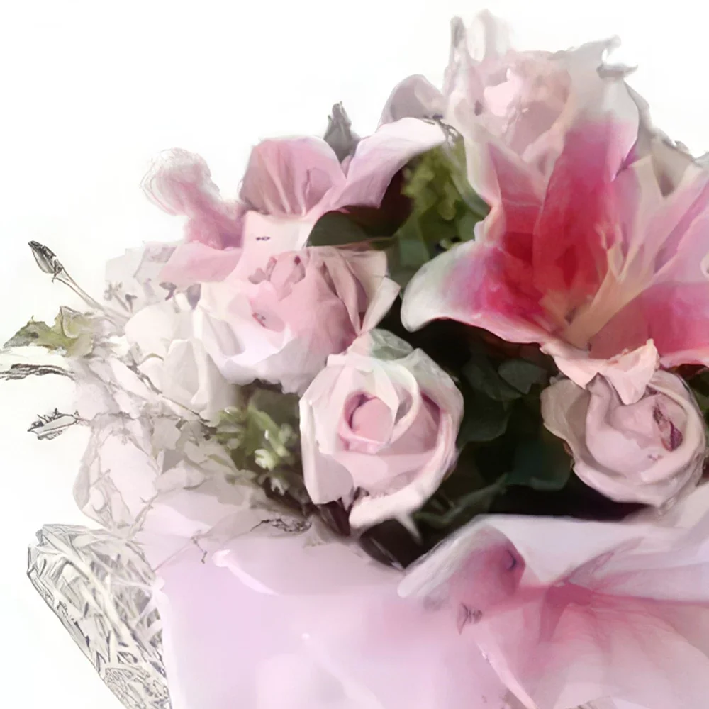 Пукет цветя- Розова радостна мисъл Букет/договореност цвете