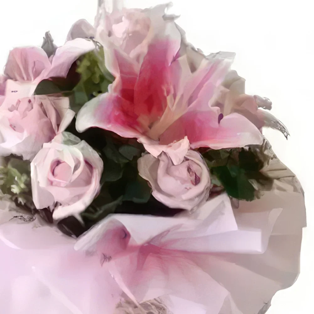 Пукет цветя- Розова радостна мисъл Букет/договореност цвете