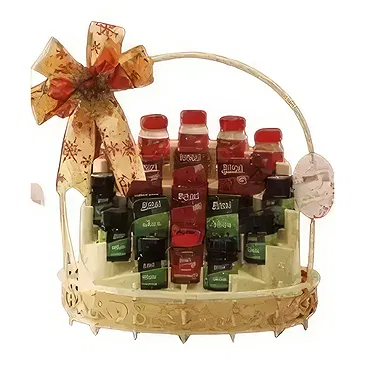 Northeast Thailand (Isan) flowers  -  Gift Basket Half 'N' Half Flower Bouquet/Arrangement
