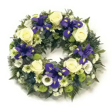 Sig () blommor- Mjuka rosor rund krans Bukett/blomsterarrangemang