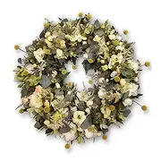 Denmark online Florist - Funeral wreath in white and green Bouquet