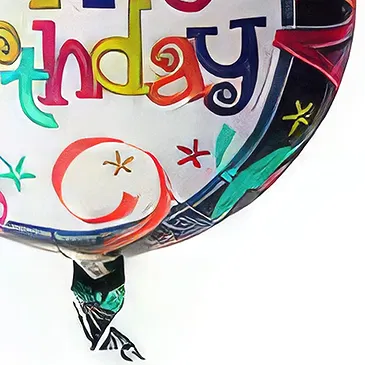 Madagascar flowers  -  Happy Birthday Balloon. Flower Bouquet/Arrangement
