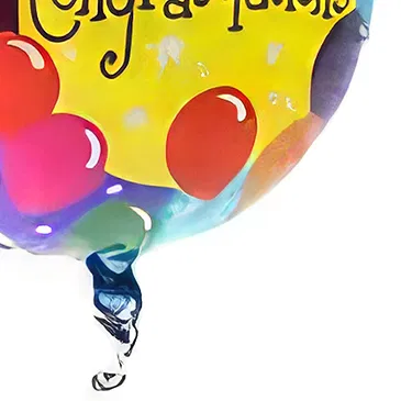Bollullos de la Mitacion flowers  -  Congratulations Balloon Flower Bouquet/Arrangement