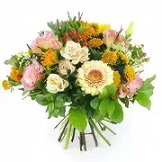 Le François online Florist - Hamburg pink & orange round bouquet Bouquet