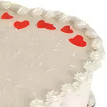 El Balyana flowers  -  Vanilla Heart Cake Flower Bouquet/Arrangement