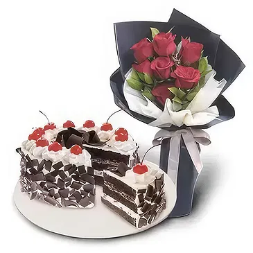 Tasikmalaya rože- Torta z vrtnicami Cvet šopek/dogovor