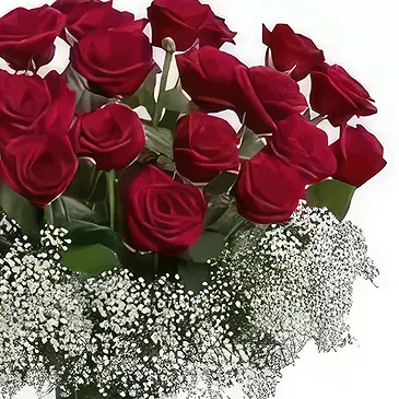 Bonilla flowers  -  Impressive Red Blooms Flower Bouquet/Arrangement