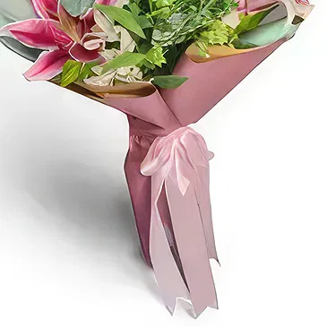 Intibucá blomster- Fantastisk rosa liljebukett Blomsterarrangementer bukett