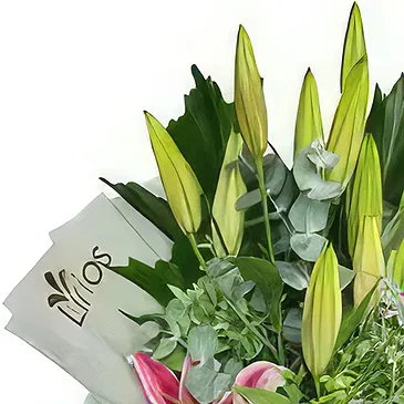 Intibucá blomster- Fantastisk rosa liljebukett Blomsterarrangementer bukett