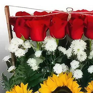 Calpules No. 2 blomster- Klassisk rød Blomst buket/Arrangement