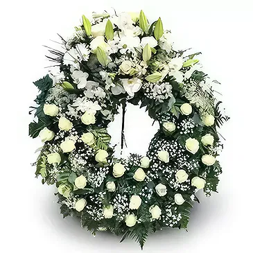 Chinda flowers  -  Farewell Crown of Roses Flower Bouquet/Arrangement