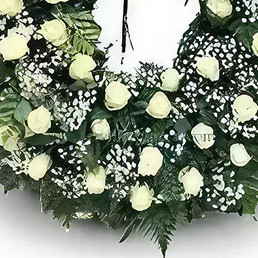 Chinda flowers  -  Farewell Crown of Roses Flower Bouquet/Arrangement