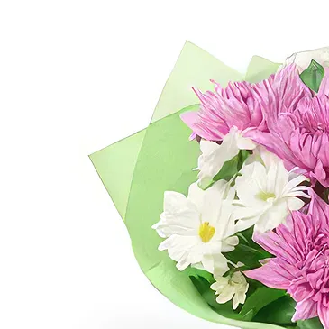 Ajtos blomster- Hvit og rosa glede Blomsterarrangementer bukett