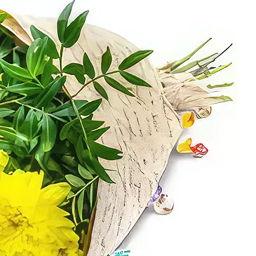 Bogdanica blomster- Gule perler Blomsterarrangementer bukett