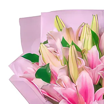 Buangkok flowers  -  Asiatic Pink Lilies Flower Bouquet/Arrangement