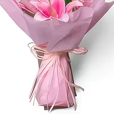Buangkok flowers  -  Asiatic Pink Lilies Flower Bouquet/Arrangement