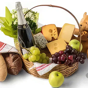 Brazil flowers  -  Luxury Food Basket Flower Bouquet/Arrangement