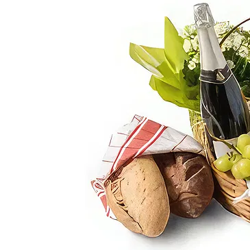 Brazil flowers  -  Luxury Food Basket Flower Bouquet/Arrangement
